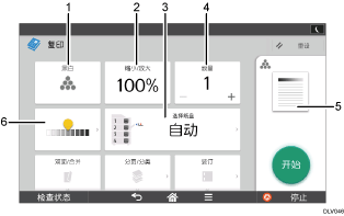 已编号的操作面板屏幕插图