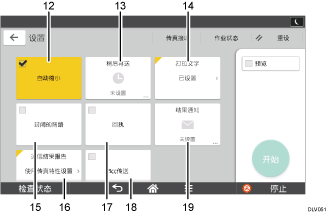 已编号的操作面板屏幕插图